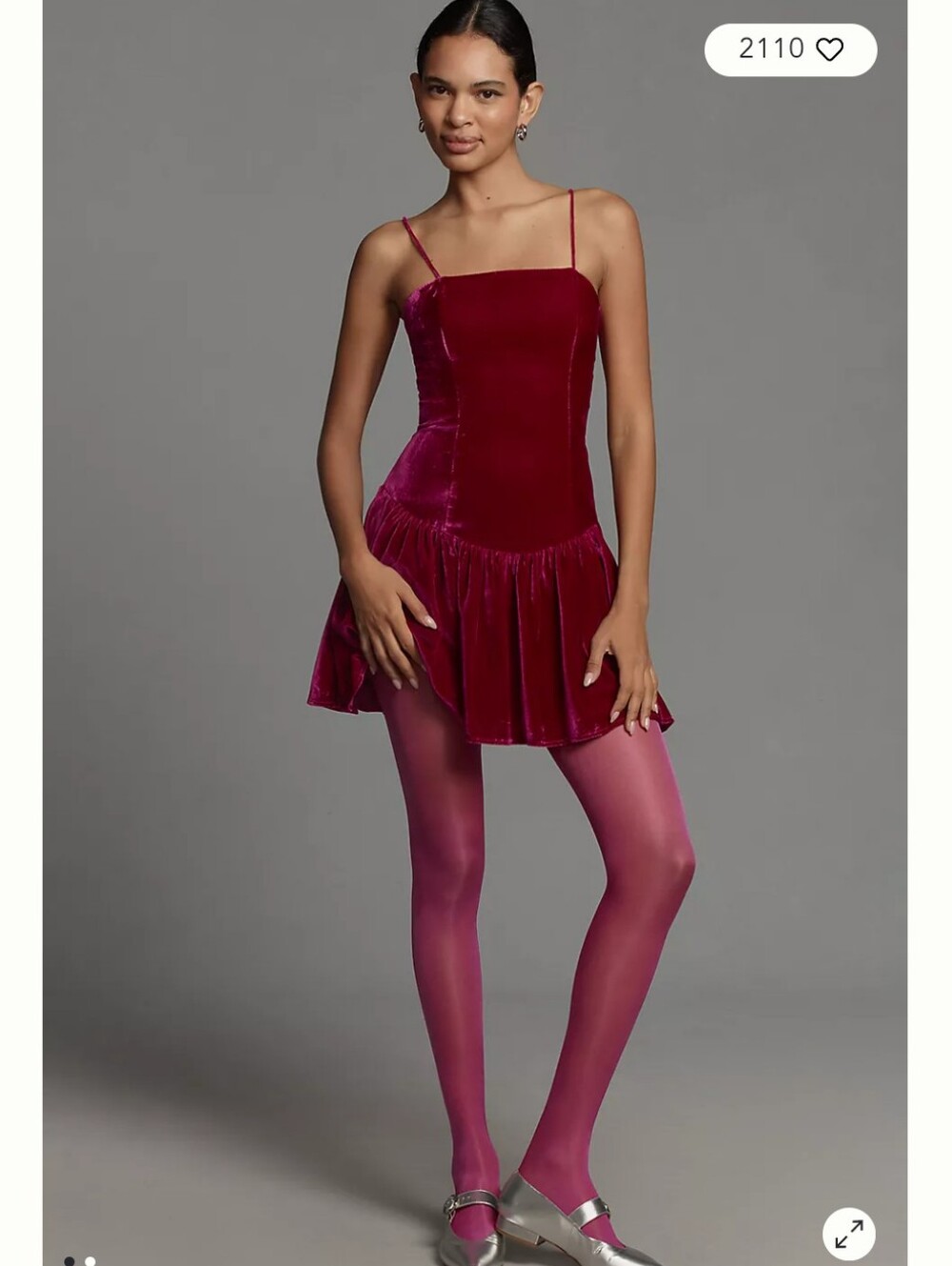 💘 NWT Maeve Velvet Mini Dress - Rich Berry (Pink Undertones) Size L 💅💖